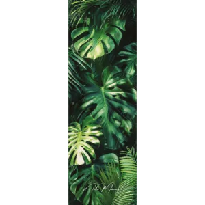 Zielona mata do jogi podróżna - tropikalne liście